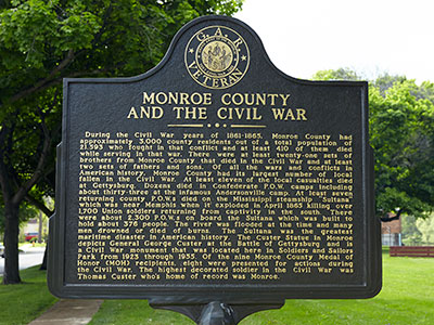 Monroe in the Civil War marker. Image ©2015 Look Around You Ventures, LLC.
